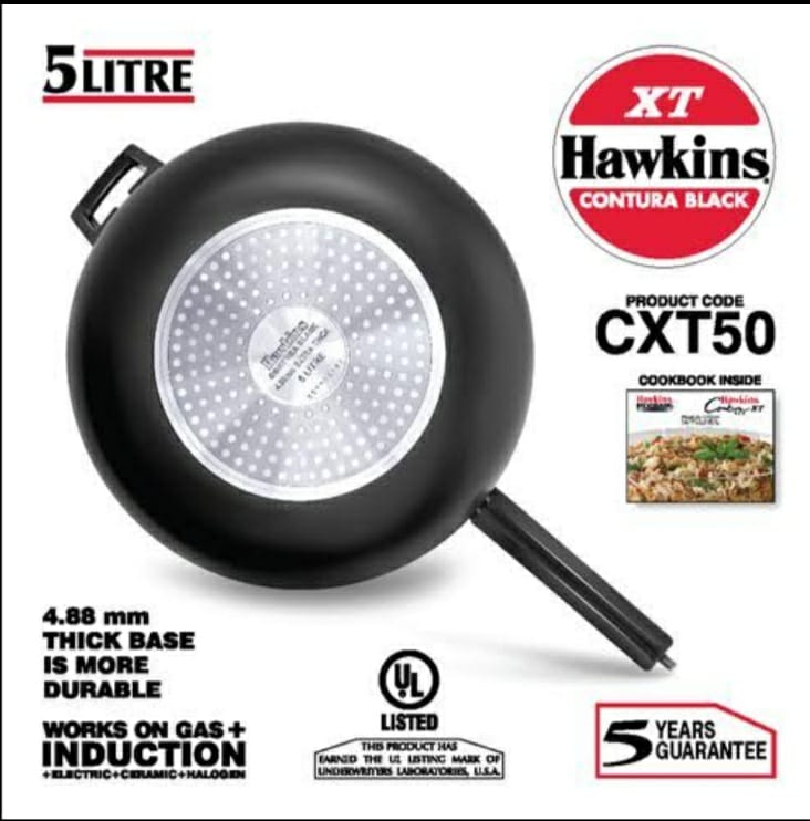 Hawkins Contura Black XT Induction Compatible Cooker 5Ltr